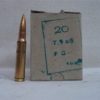 8MM Mauser ball ammo, 196 grain projectile 20 round box.