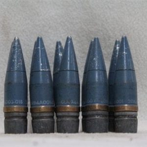 20mm Vulcan tp projectile, long pointed with copper driving band, Price Each