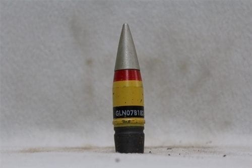 20mm Vulcan Inert SAPHE (semi-armor pierceing high explosive) proj. w/screw in nose fuse, Price Each