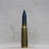 20mm Vulcan fired brass case dummy round with new blue TP projectile, Price Each