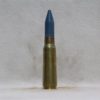 20mm Vulcan fired brass case dummy round with blue TPT projectile, Price Each