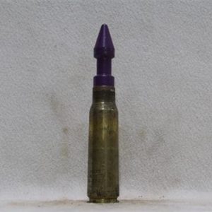 20mm Vulcan dummy round with fired brass case and purple proof test projectile, Price Each