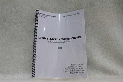 20mm Lahti anti tank gun manual, Price Each