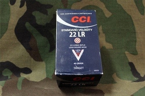 22LR CCI Standard Velocity 40 Grain Solid Target Ammo