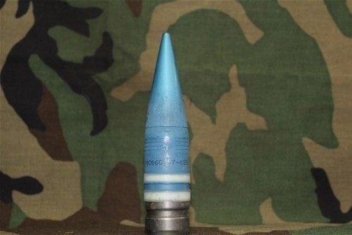 30mm Vulcan GAU-8 blue projectile with double plastic driving band, Price Each