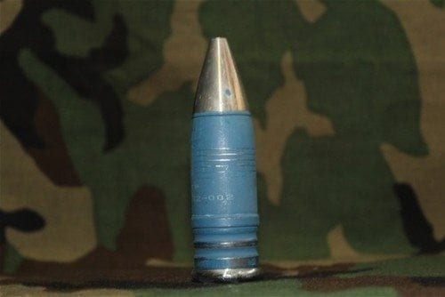 30mm Aden/Deffa projectiles, blue with aluminum nose cone, Price Each