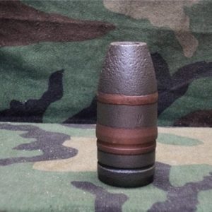 37mm steel projectile. Fuse hole is approximately .480