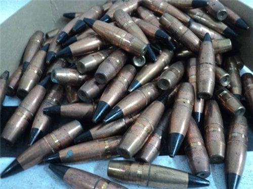 50 cal AP projectiles . WWII from TW-4 ammo. 100 projectile pack.