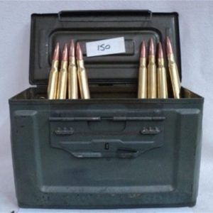 50 Cal. Ball ammo, Clean TCCI reloads, 150 rounds in a ammo can.