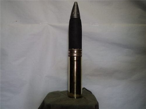 75mm Howitzer inert brass case dummy round with inert nose fuze