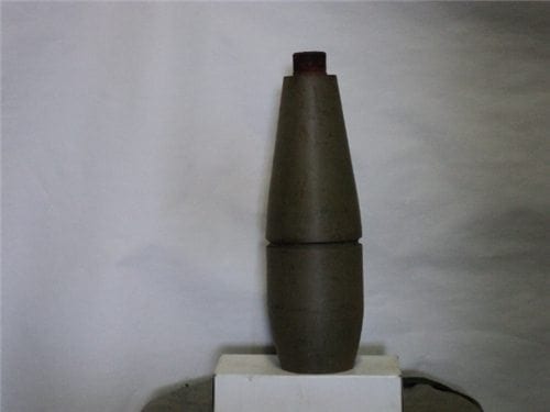 81mm mortar long gray bodies without finns or fuse stamped 81mm M374 practice