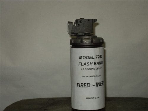 Flash bang, Inert fired with fired fuse, Trip wire holder and striker Flash Bang www.cdvs.us