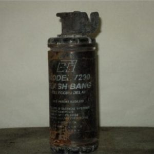 Flash bang, Inert, Fired model 7290, 1.5 second delay with part of original label still on unit. (sold as-is