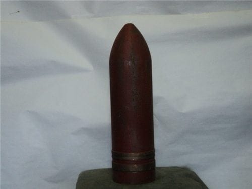 105mm M-393 A2 Base fused inert projectile (HEP) Grade 2 small pitting