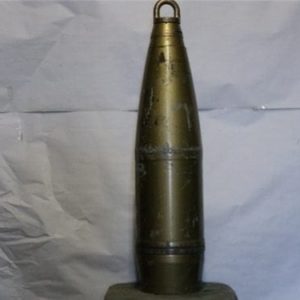 155MM inert projectile M21A1. Lime green marked 50% glycol-50% water.