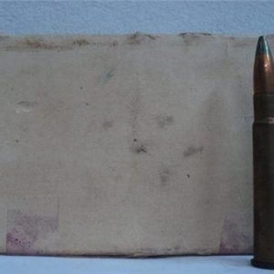 303 British Incendiary ammo in 48 round original box, Brass case factory ammo.