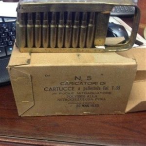 7.35 carcano ammo in 100 round collectors box.