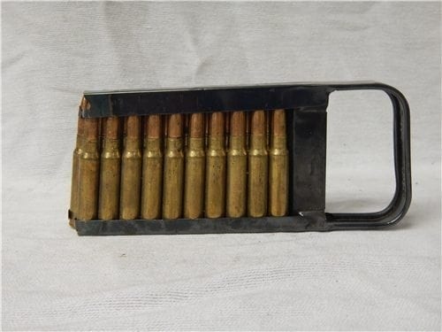 7.35 Carcano ammo in 20 RD MG stripper clips.