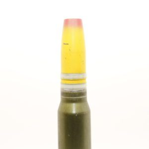 30mm Vulcan dummy round with inert HEI yelow/red projectile, no fuse, Price Each Large Bore www.cdvs.us