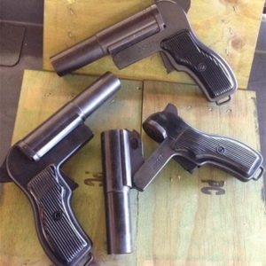 26.5 Polish Mfg. Flare Pistol. Excellent Condition. Made out of sturdy blued steel.