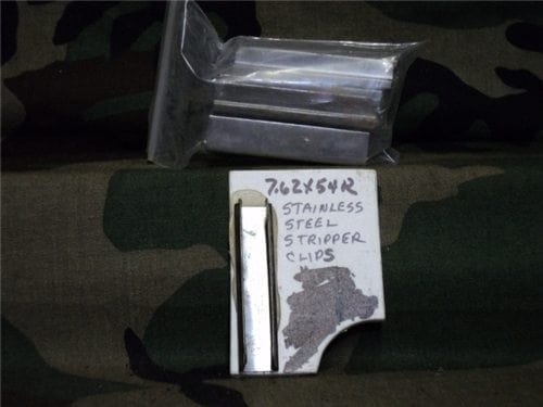 7.62X54R STAINLESS STRIPPER CLIPS. 10 clip pack.