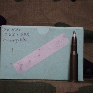 7.62X54R FRANGIBLE AMMO. 20 round pack