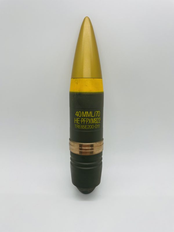 40mm L-70 Inert green/yellow projectile 40MM www.cdvs.us