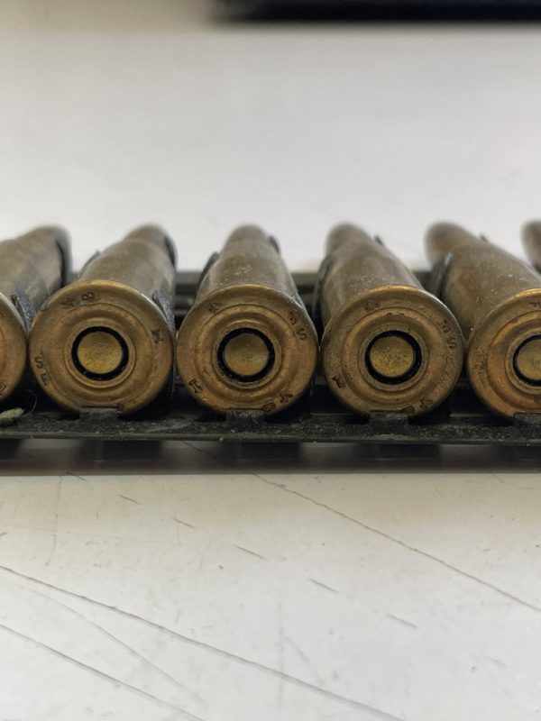 8MM Mauser Label ball ammo in 24 round machine gun tray. 8MM Mauser www.cdvs.us
