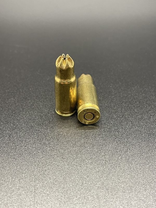9MM Luger Re-loadable, Non Corrosive, crimp type blanks for re-enactments. 100 round bag. 9MM www.cdvs.us