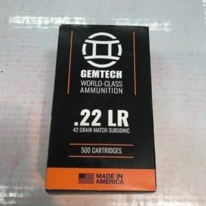 Gemtech 22LR 42 Grain Match subsonic.