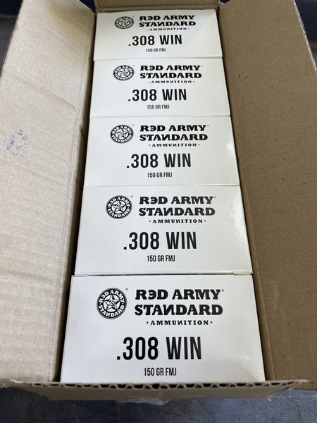 Red Army Standard 7.62×51 (308) 100 Rounds in 20 round boxes 308 www.cdvs.us