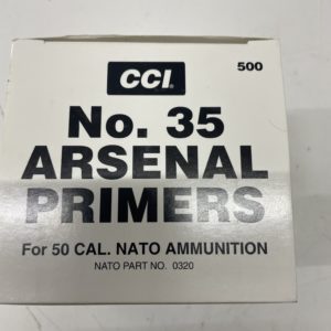 50 Cal. BMG CCI No. 35 primers. 500 pack 50 Caliber www.cdvs.us