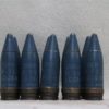 20mm Vulcan tp projectile, short, blue, good condition, with copper driving band, pack of 10
