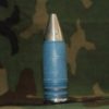 30mm Aden/Deffa projectiles, blue with aluminum nose cone, Price Each