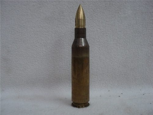 14.5mm Egyptian brass case ball ammo with 10% download and bronze projectile. Price per round.
