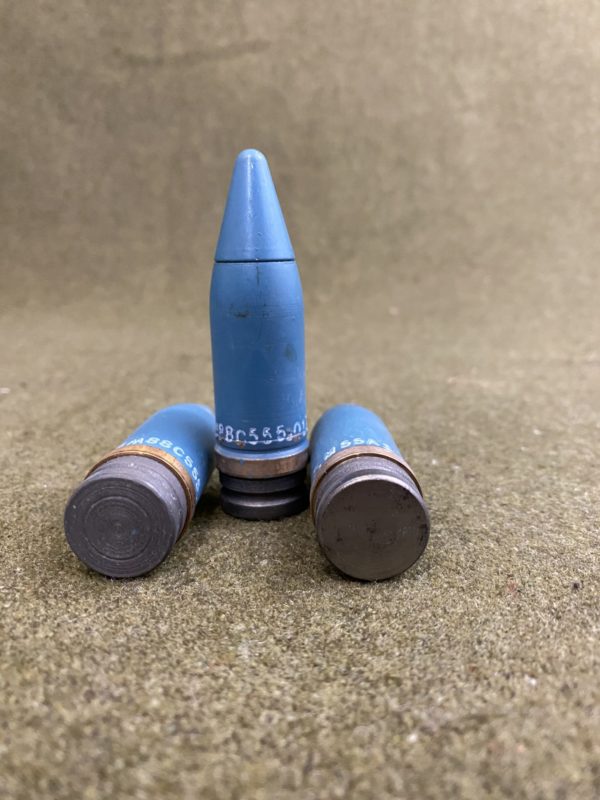 20mm Vulcan tp projectile, short, blue, good condition, with copper driving band, pack of 5 20MM www.cdvs.us