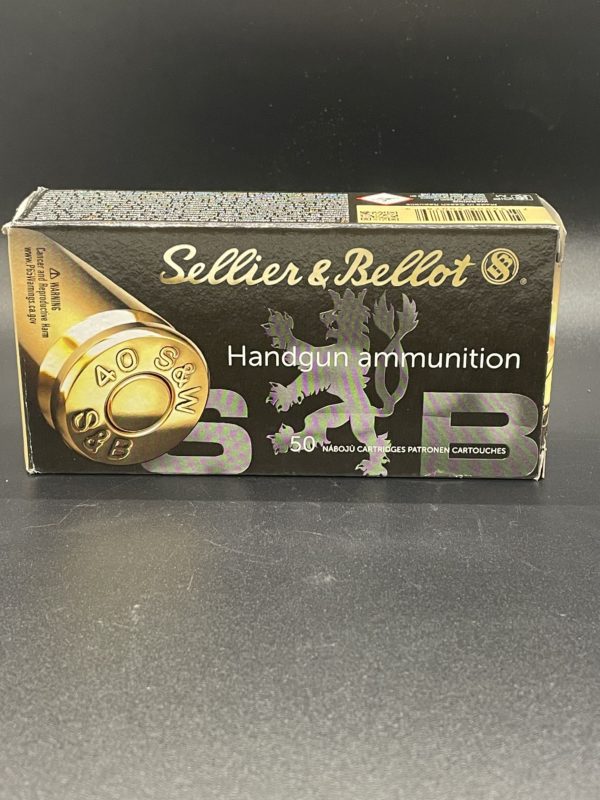 Sellier & Bellot 40 S&W Ammo 180 Grain Jacketed Hollow Point. 50 round box 40 Caliber www.cdvs.us