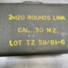 30-06 M2 ball ammunition linked. 240 rds total 30-06 www.cdvs.us
