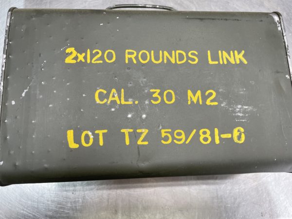 30-06 M2 ball ammunition linked. 240 rds total 30-06 www.cdvs.us