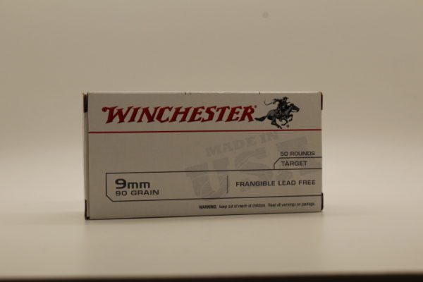 Winchester USA 9mm Luger 90gr Frangible Lead Free Ammunition /50 9MM www.cdvs.us