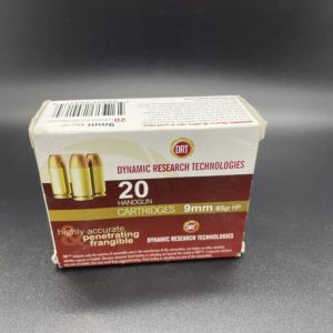 DRT 9mm Ammunition Terminal Shock 85 Grain Jacketed Hollow Point 20 rounds Limited Supply www.cdvs.us