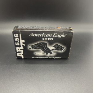 FEDERAL AMERICAN EAGLE 5.56X45MM AMMO 55 GRAIN FULL METAL JACKET – XM193 Limited Supply www.cdvs.us