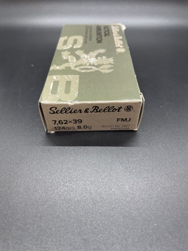 Sellier & Bellot 7.62x39mm Ammo 124 Grain Full Metal Jacket 7.62x39 www.cdvs.us