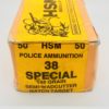 HSM 38 Special 148 Grain Semi-Wadcutter Match Target 50 Rounds Limited Supply www.cdvs.us