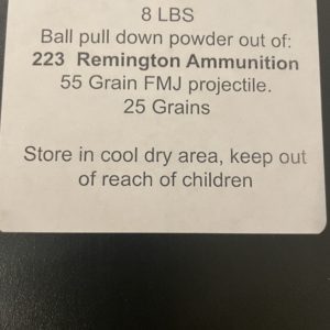 223 Remington powder. 8 LBS De-Mill Products www.cdvs.us