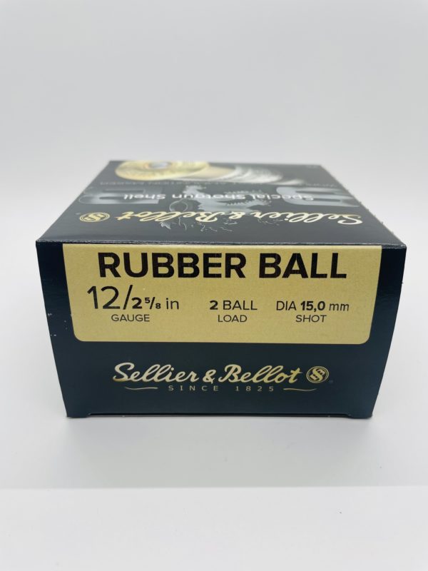 Sellier & Bellot 12 Gauge Rubber ball ammo.  25 round box. 12 Gauge www.cdvs.us