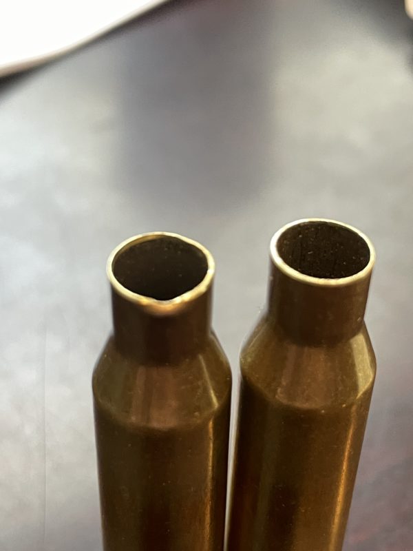 338 Lapua Mag  primed Pull Down brass. 100 pack. De-Mill Products www.cdvs.us