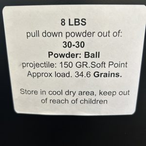 30-30 pull down powder. 8 LBS. De-Mill Products www.cdvs.us